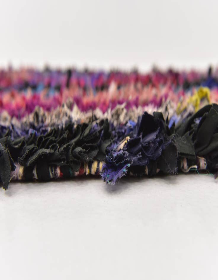 Detail image of  4' 2 x 8' 9  Hand Knotted Moroccan Wool Runner Rug