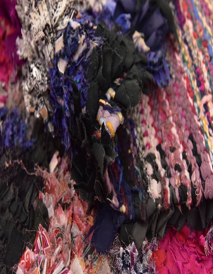 Detail image of  4' 2 x 8' 9  Hand Knotted Moroccan Wool Runner Rug