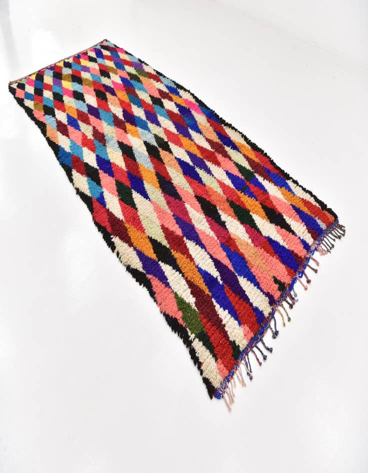 Detail image of  6' x 13' 8  Hand Knotted Moroccan Wool Runner Rug