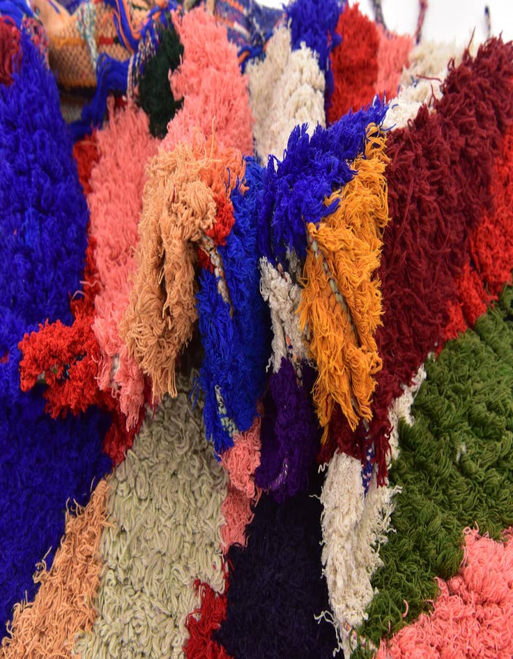 Detail image of  6' x 13' 8  Hand Knotted Moroccan Wool Runner Rug