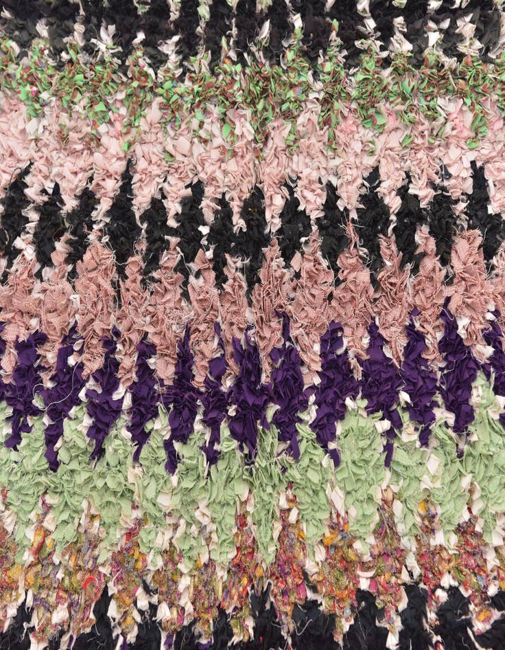 Detail image of  5' 1 x 9' 8  Hand Knotted Moroccan Runner Rug