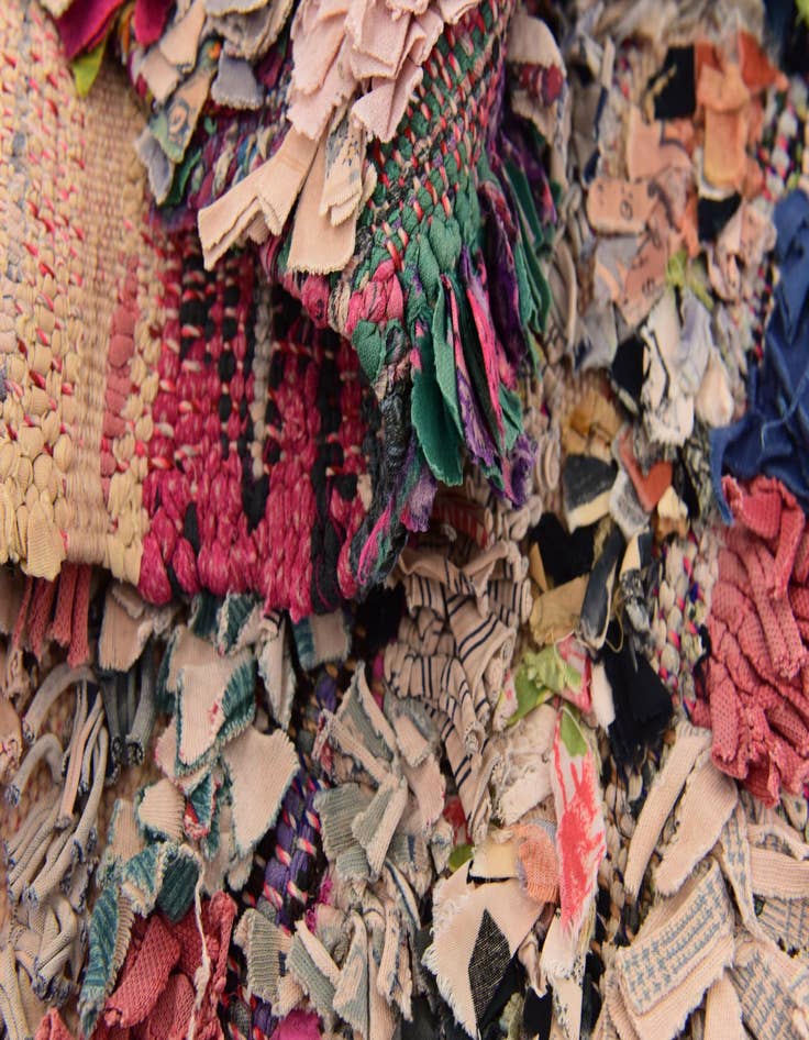 Detail image of  4' 5 x 9'  Hand Knotted Moroccan Wool Runner Rug