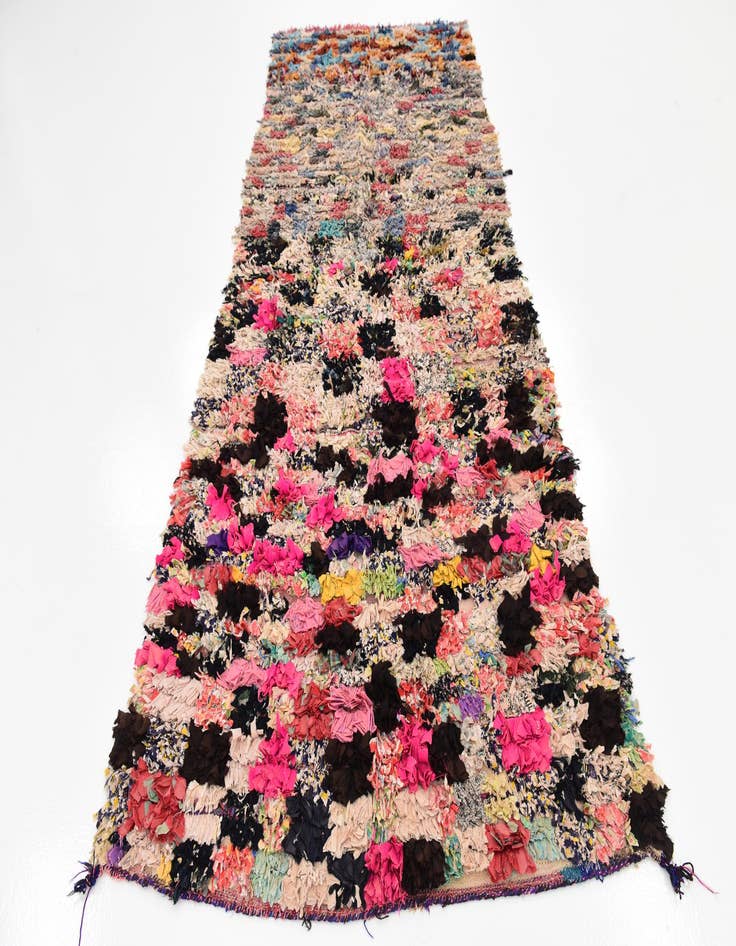 Detail image of  4' 5 x 9'  Hand Knotted Moroccan Wool Runner Rug