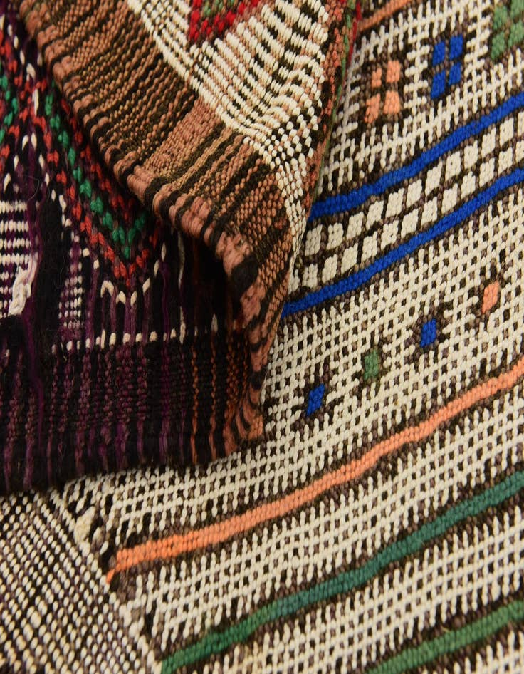 Detail image of  5' 10 x 14' 10  Hand Knotted Moroccan Wool Runner Rug