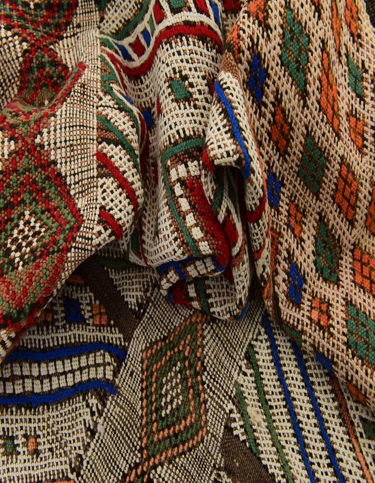 Detail image of  5' 10 x 14' 10  Hand Knotted Moroccan Wool Runner Rug