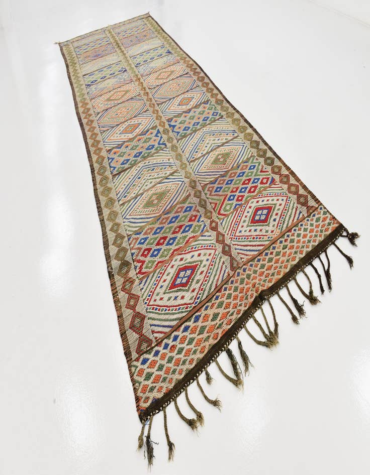 Detail image of  5' 10 x 14' 10  Hand Knotted Moroccan Wool Runner Rug