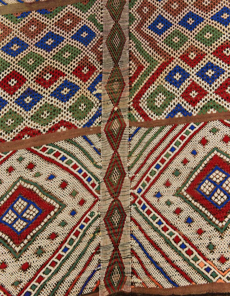 Detail image of  5' 10 x 14' 10  Hand Knotted Moroccan Wool Runner Rug
