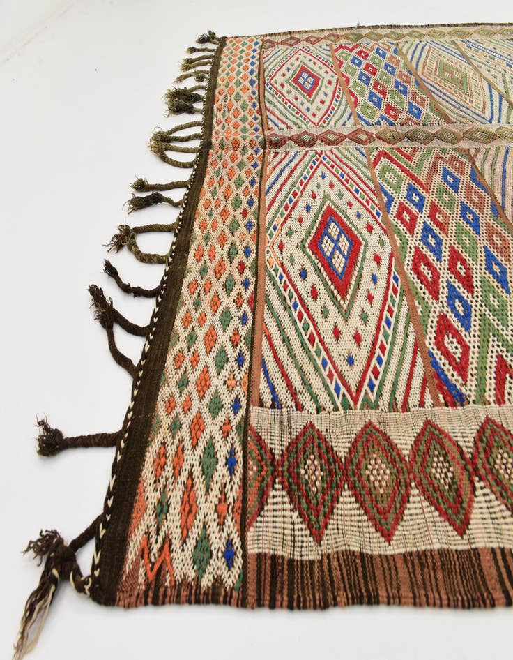 Detail image of  5' 10 x 14' 10  Hand Knotted Moroccan Wool Runner Rug