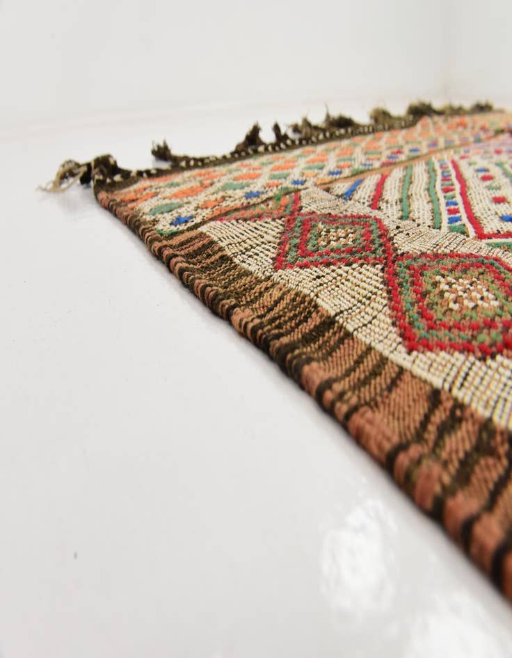 Detail image of  5' 10 x 14' 10  Hand Knotted Moroccan Wool Runner Rug
