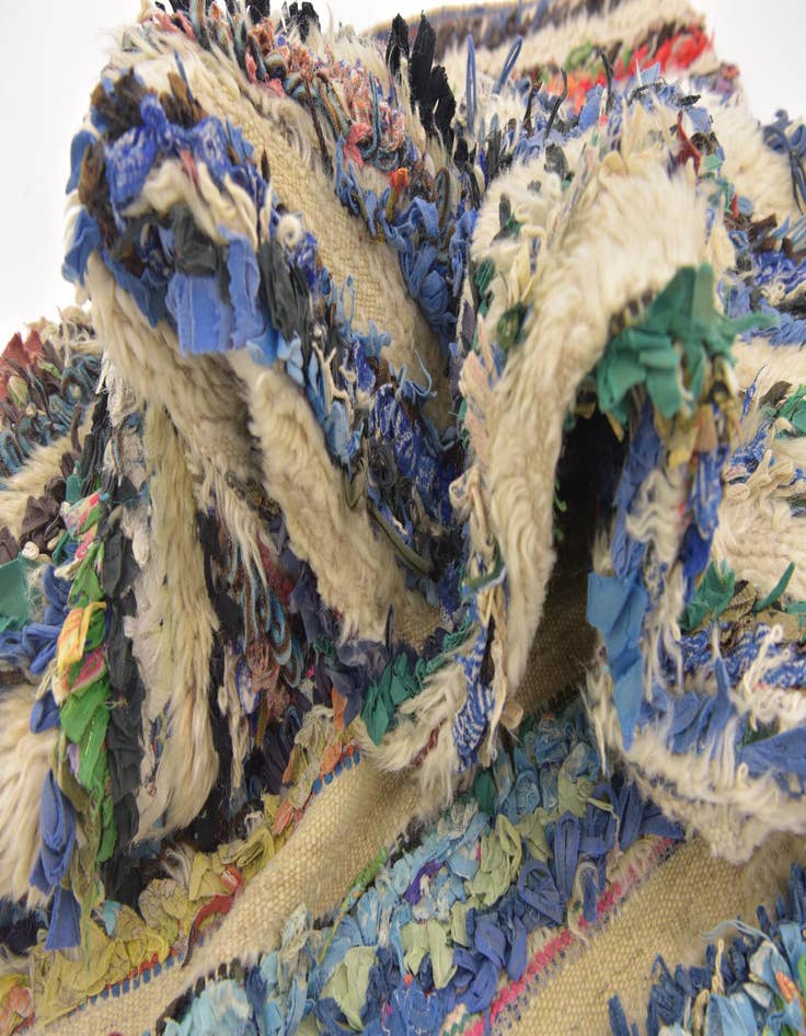 Detail image of  4' 5 x 7' 8  Hand Knotted Moroccan Wool Runner Rug