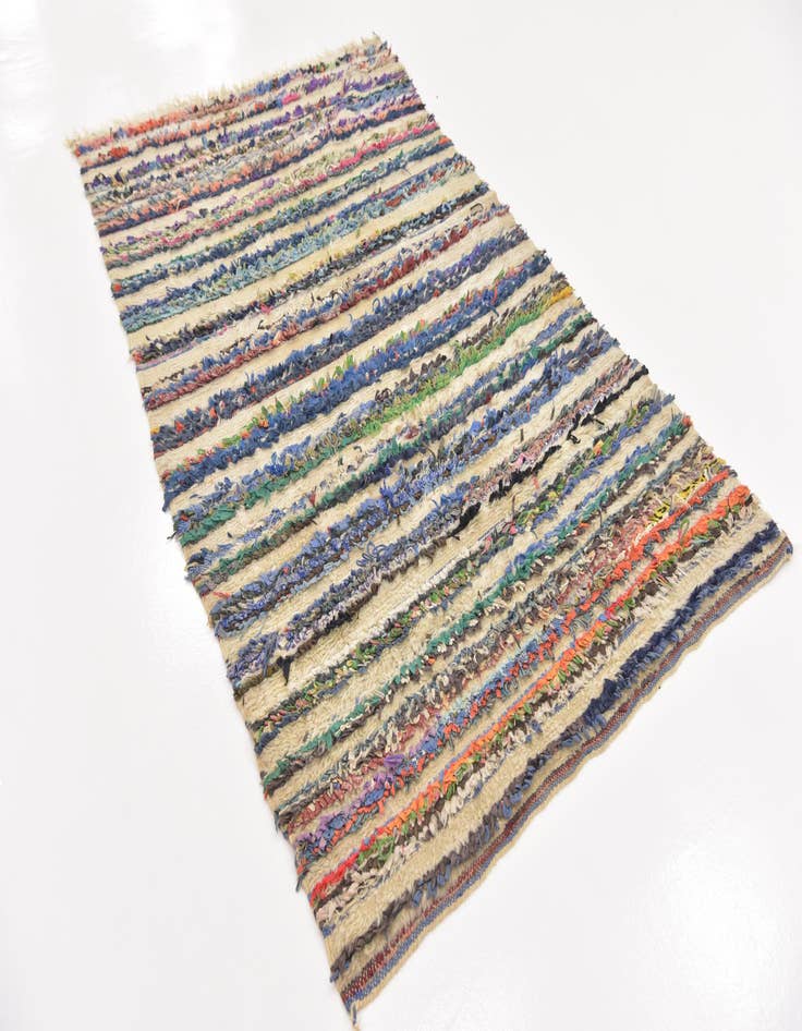 Detail image of  4' 5 x 7' 8  Hand Knotted Moroccan Wool Runner Rug