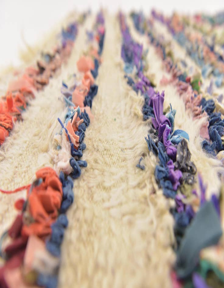 Detail image of  4' 5 x 7' 8  Hand Knotted Moroccan Wool Runner Rug