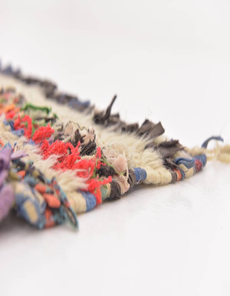 Detail image of  4' 5 x 7' 8  Hand Knotted Moroccan Wool Runner Rug