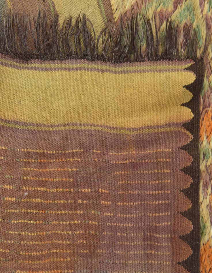 Detail image of  5' 5 x 10'  Hand Knotted Moroccan Wool Runner Rug