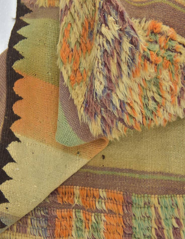 Detail image of  5' 5 x 10'  Hand Knotted Moroccan Wool Runner Rug