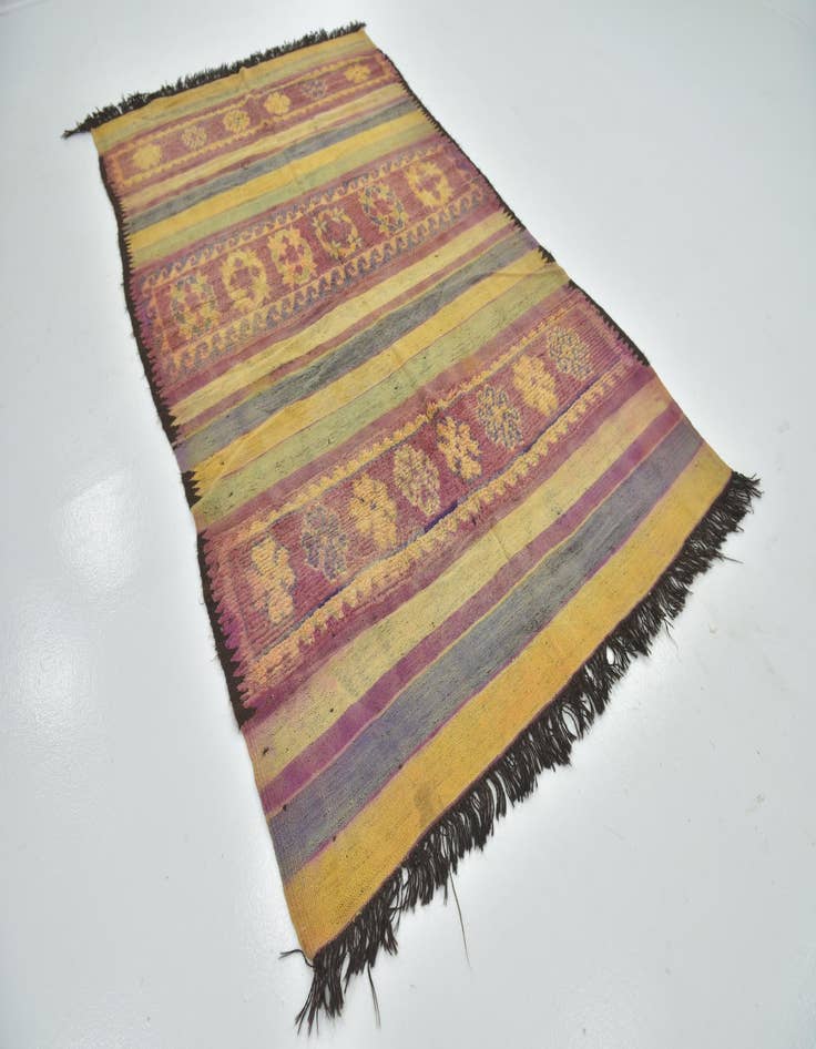 Detail image of  5' 9 x 10'  Hand Knotted Moroccan Wool Runner Rug