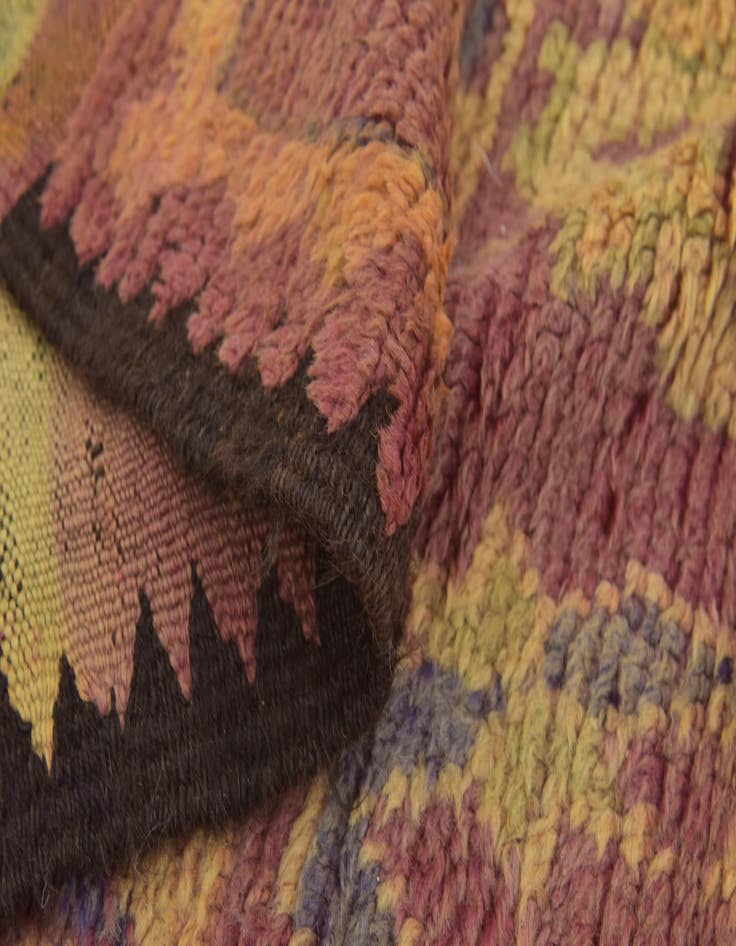 Detail image of  5' 9 x 10'  Hand Knotted Moroccan Wool Runner Rug