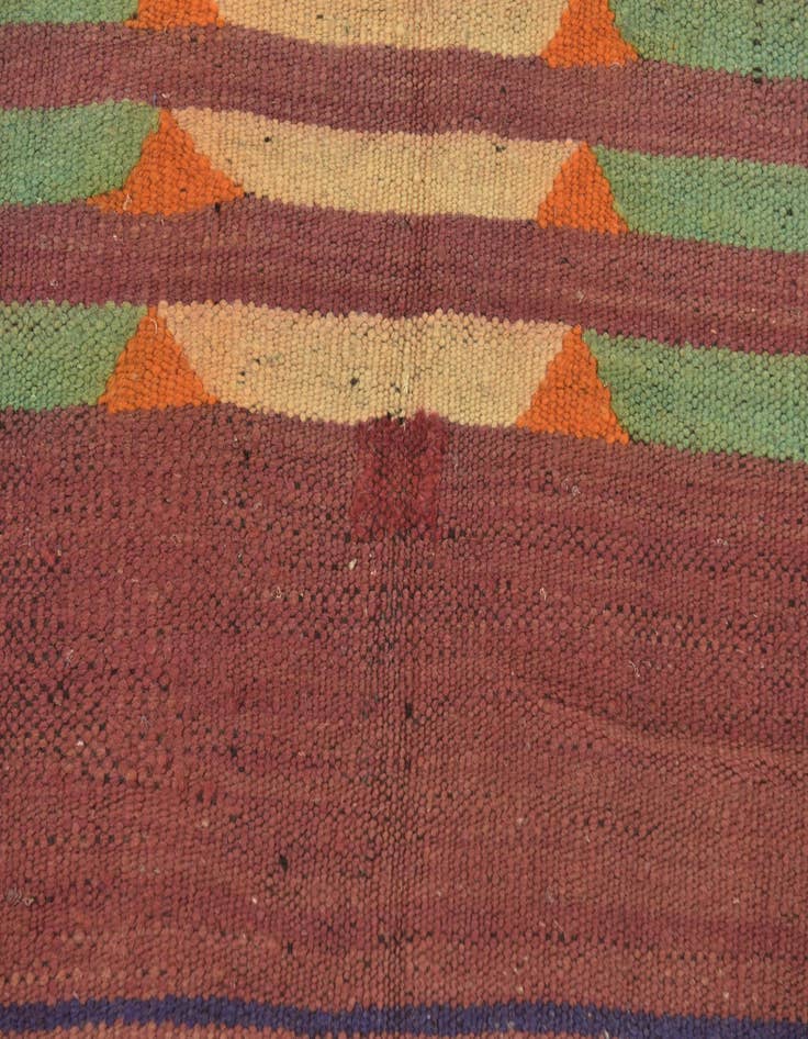 Detail image of  5' 9 x 13'  Hand Knotted Moroccan Wool Runner Rug