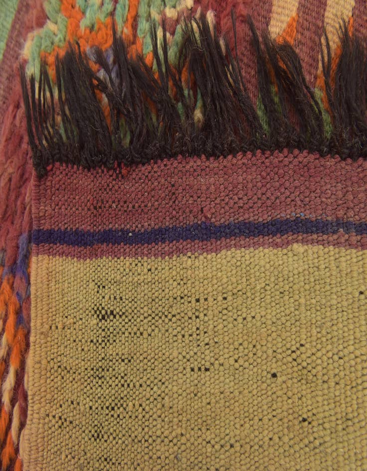 Detail image of  5' 9 x 13'  Hand Knotted Moroccan Wool Runner Rug