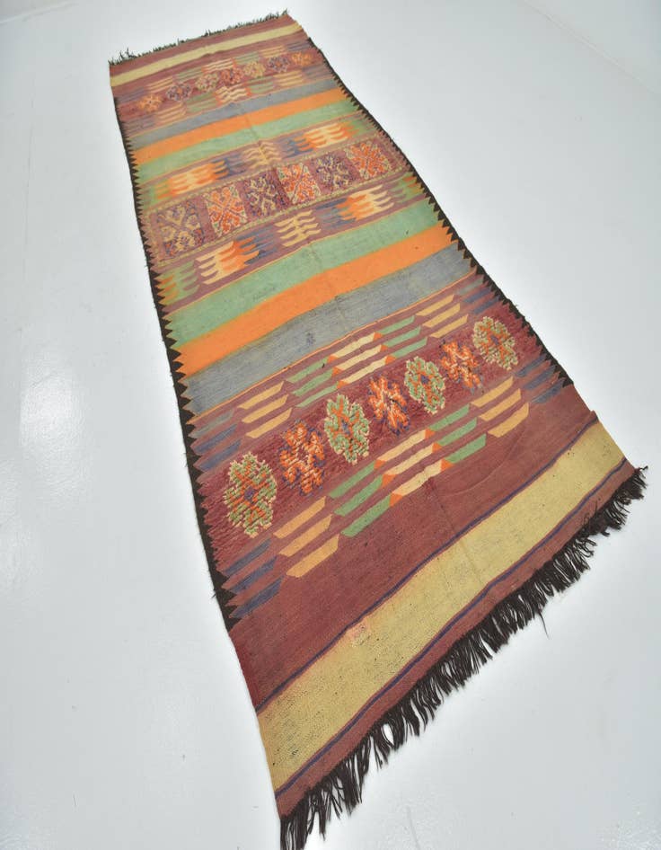 Detail image of  5' 9 x 13'  Hand Knotted Moroccan Wool Runner Rug