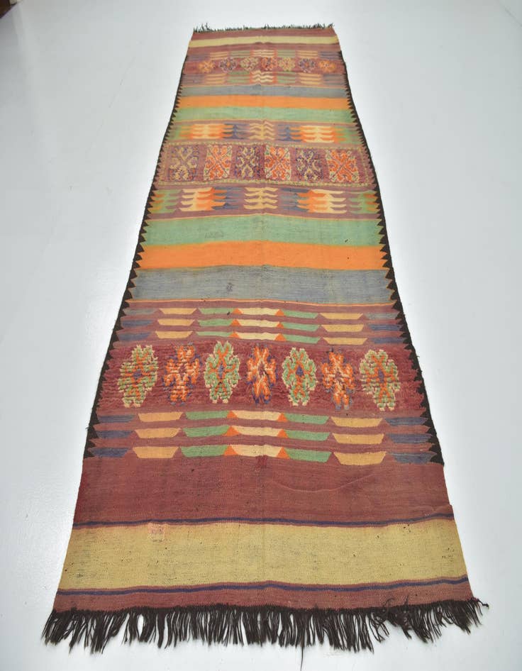 Detail image of  5' 9 x 13'  Hand Knotted Moroccan Wool Runner Rug