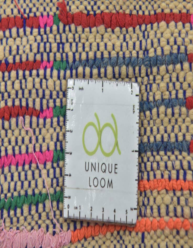 Detail image of  3' 8 x 8'  Hand Knotted Moroccan Wool Runner Rug