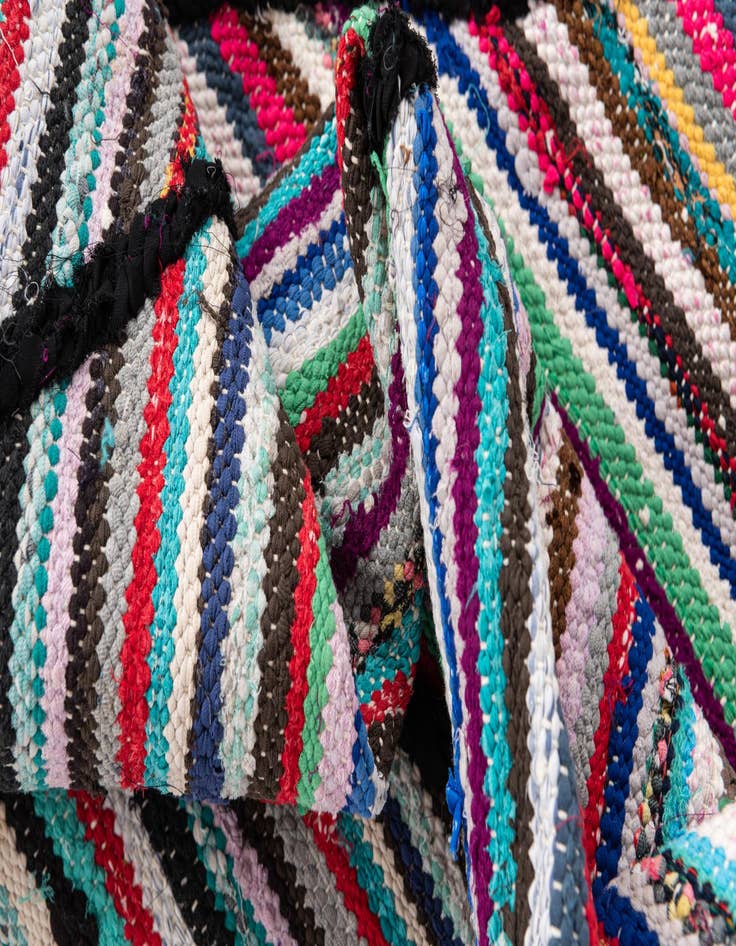 Detail image of  5' x 9' 6  Hand Knotted Moroccan Wool Runner Rug