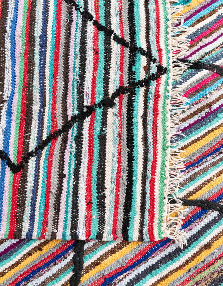 Detail image of  5' x 9' 6  Hand Knotted Moroccan Wool Runner Rug