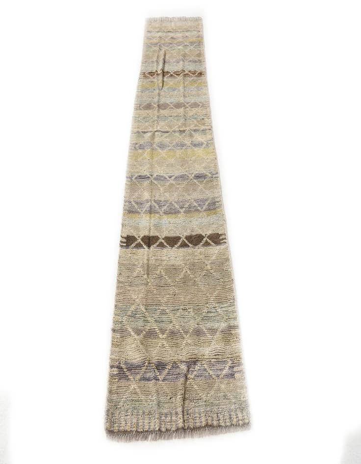 Detail image of  2' 2 x 9' 11  Hand Knotted Moroccan Wool Runner Rug