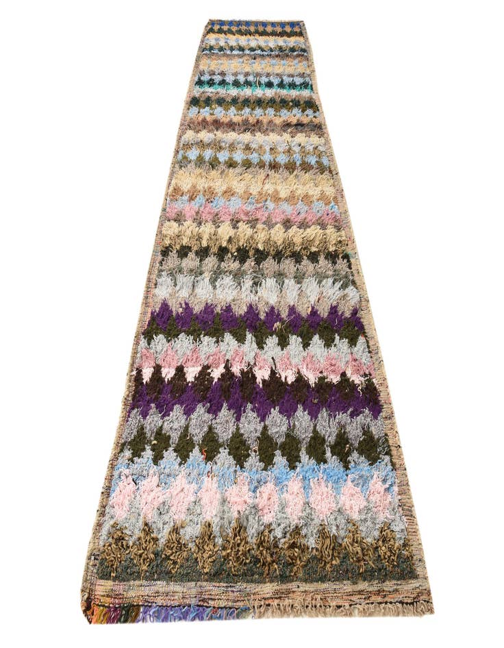 Detail image of  4' 4 x 14' 9  Hand Knotted Moroccan Wool Runner Rug