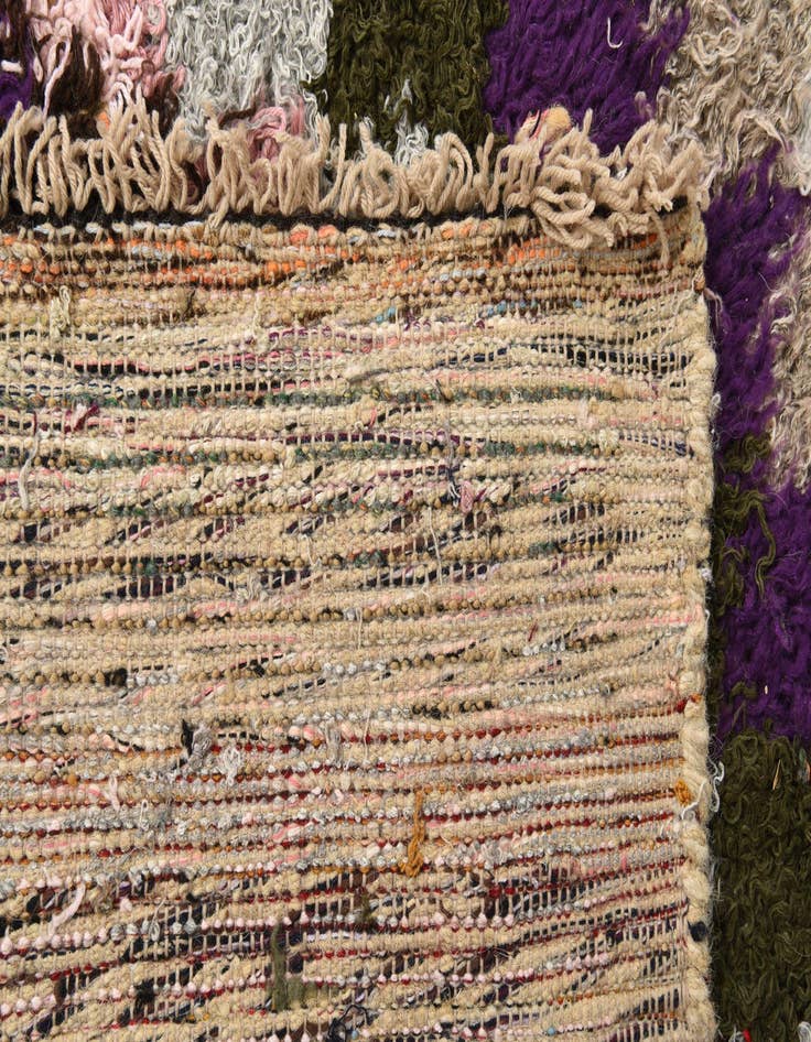 Detail image of  4' 4 x 14' 9  Hand Knotted Moroccan Wool Runner Rug