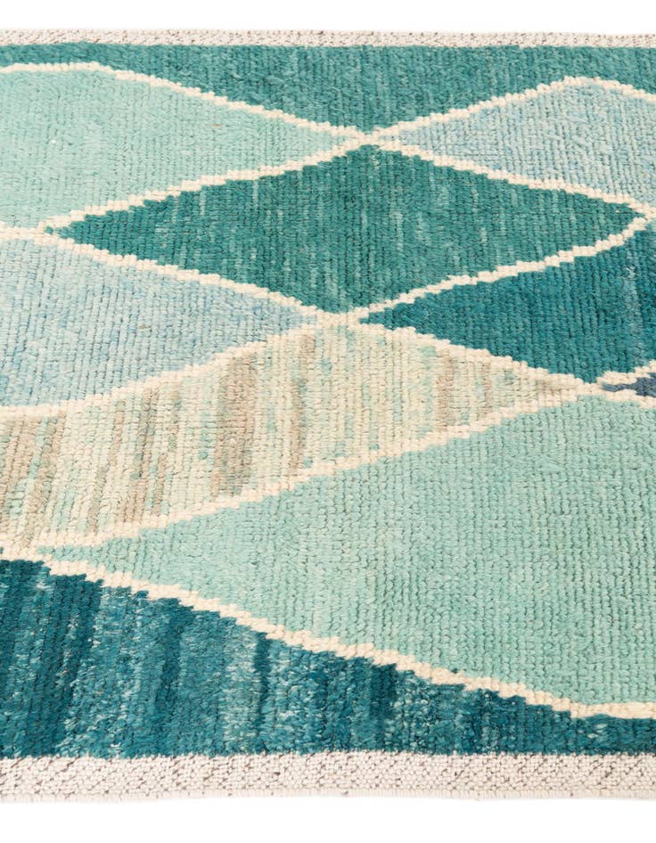 Detail image of  3' x 13' 9  Hand Knotted Moroccan Wool Runner Rug