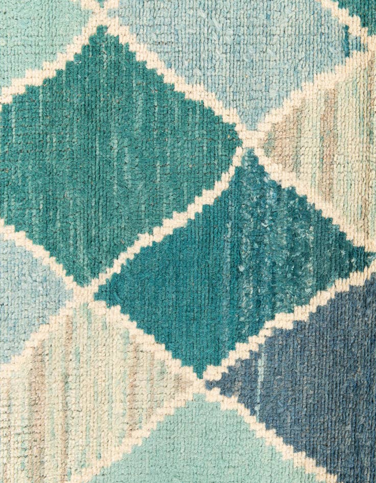 Detail image of  3' x 13' 9  Hand Knotted Moroccan Wool Runner Rug