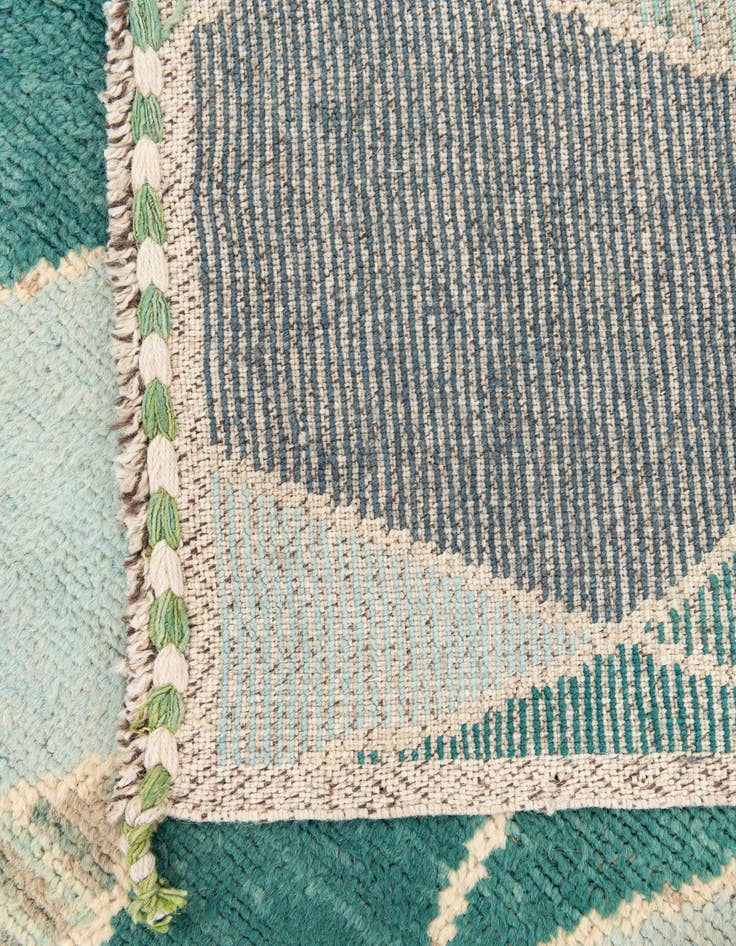 Detail image of  3' x 13' 9  Hand Knotted Moroccan Wool Runner Rug