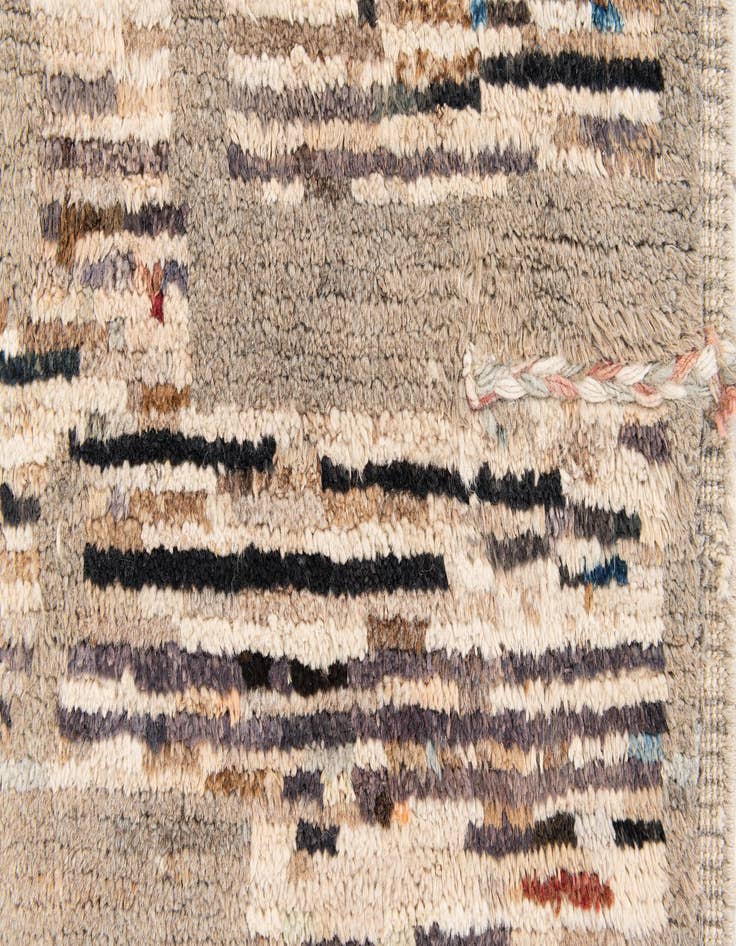 Detail image of  2' 10 x 10' 1  Hand Knotted Moroccan Wool Runner Rug