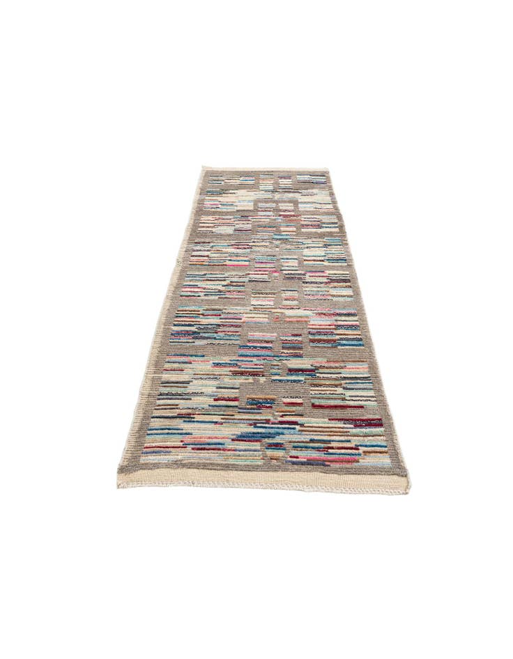 Detail image of  3' x 8'  Hand Knotted Moroccan Wool Runner Rug