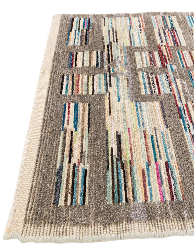 Detail image of  3' x 8'  Hand Knotted Moroccan Wool Runner Rug