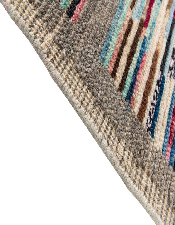 Detail image of  3' x 8'  Hand Knotted Moroccan Wool Runner Rug