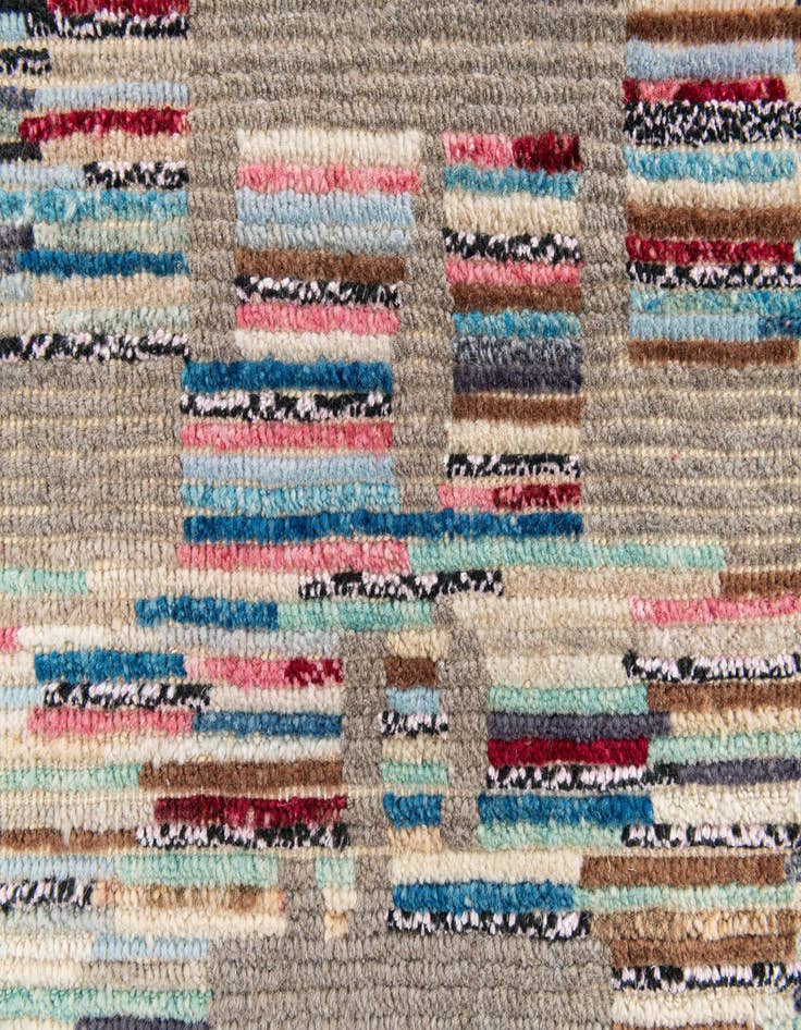 Detail image of  3' x 8'  Hand Knotted Moroccan Wool Runner Rug