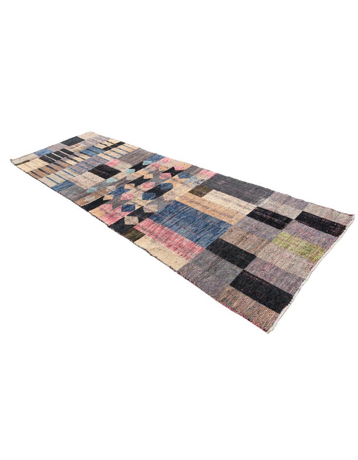 Detail image of  3' 10 x 11' 9  Hand Knotted Moroccan Wool Runner Rug