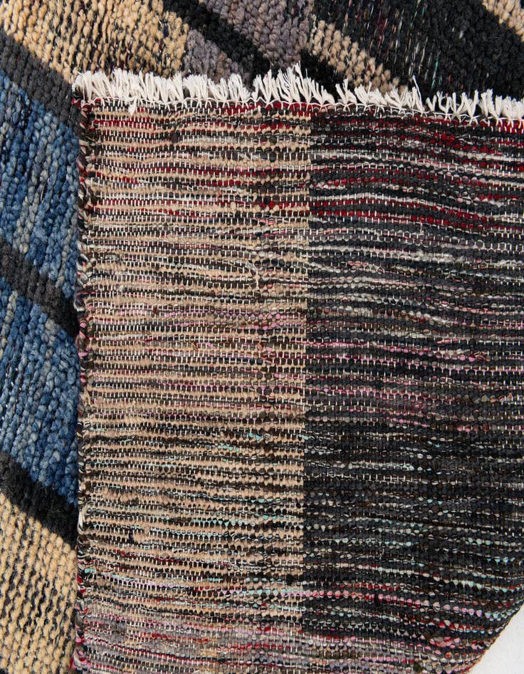 Detail image of  3' 10 x 11' 9  Hand Knotted Moroccan Wool Runner Rug