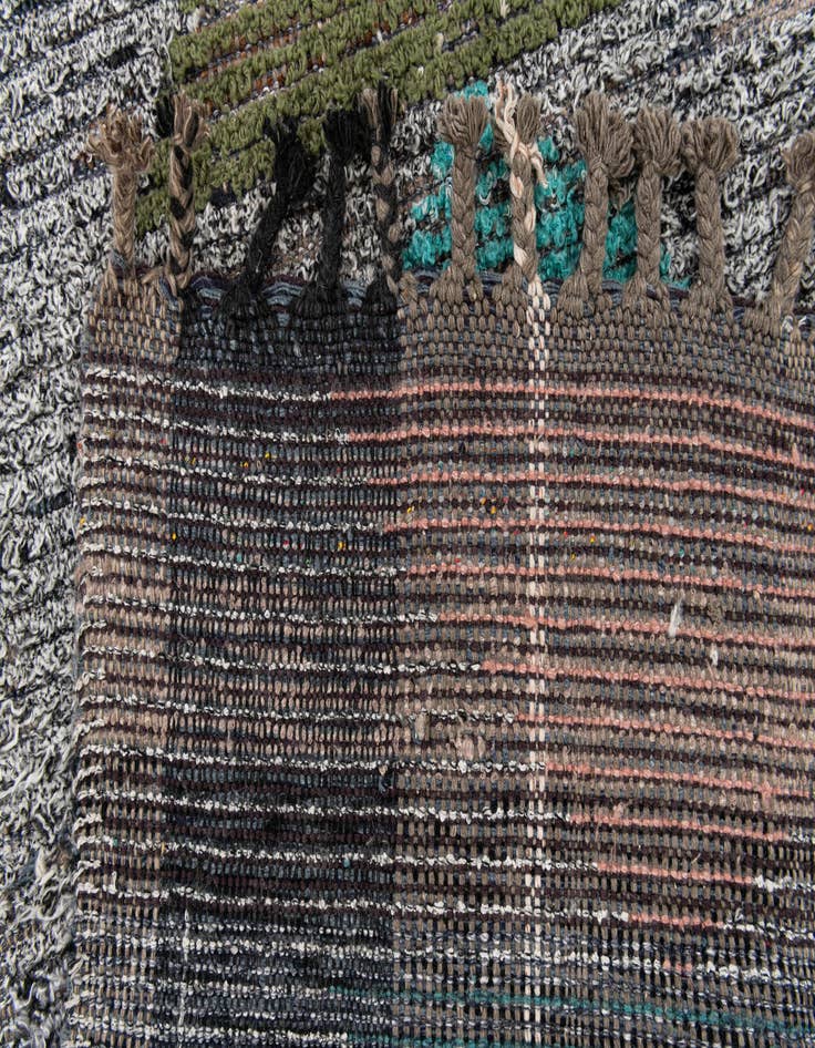 Detail image of  2' 10 x 12' 4  Hand Knotted Moroccan Wool Runner Rug