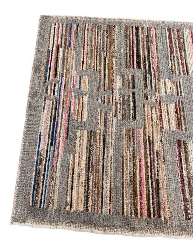Detail image of  2' 10 x 8' 4  Hand Knotted Moroccan Wool Runner Rug