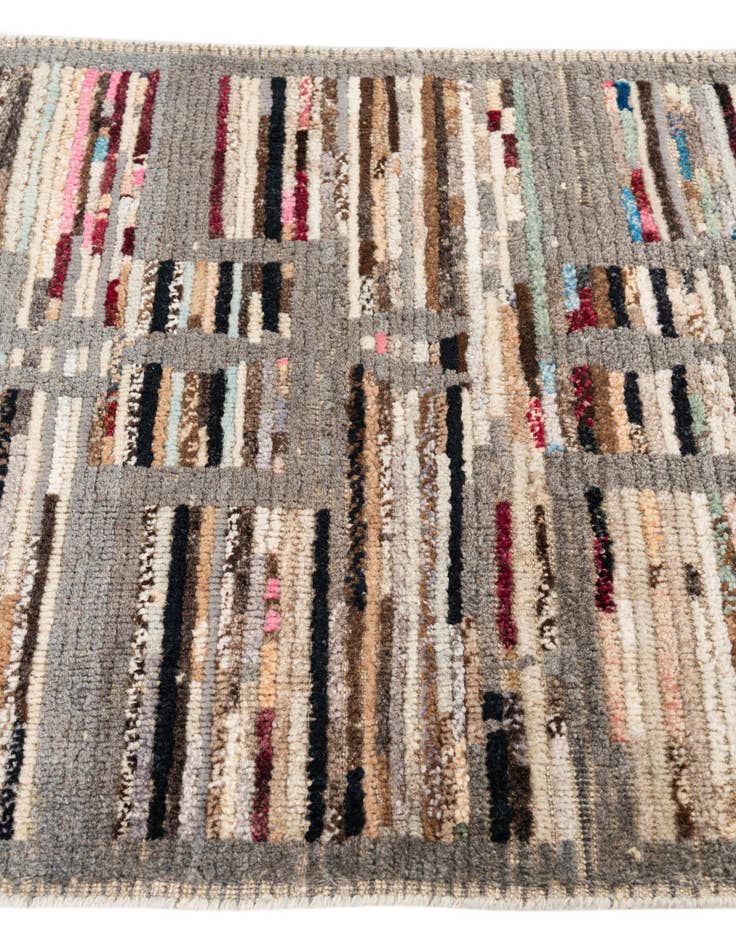 Detail image of  2' 10 x 8' 4  Hand Knotted Moroccan Wool Runner Rug