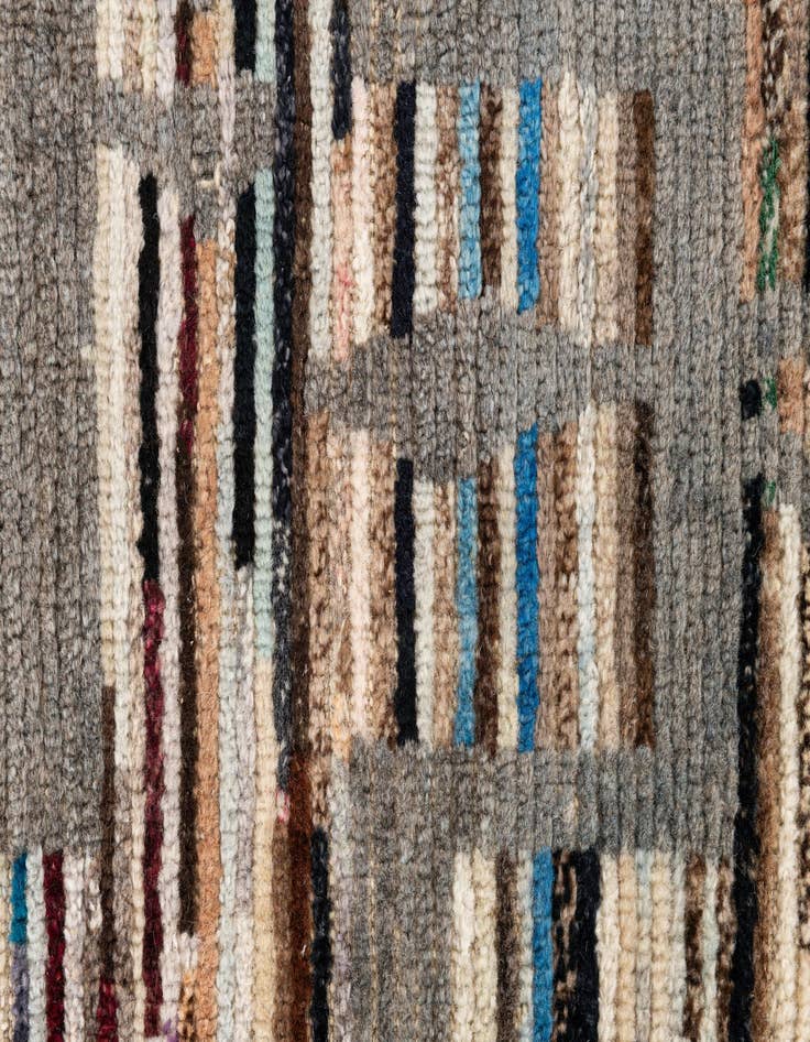 Detail image of  2' 10 x 8' 4  Hand Knotted Moroccan Wool Runner Rug