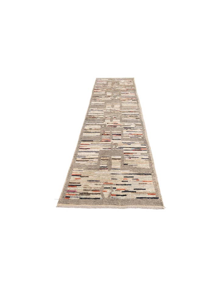 Detail image of  2' 10 x 9' 10  Hand Knotted Moroccan Runner Rug