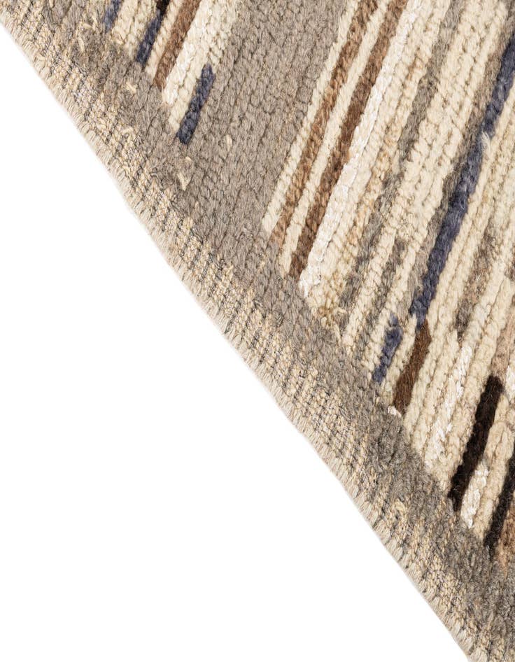 Detail image of  2' 10 x 9' 10  Hand Knotted Moroccan Runner Rug