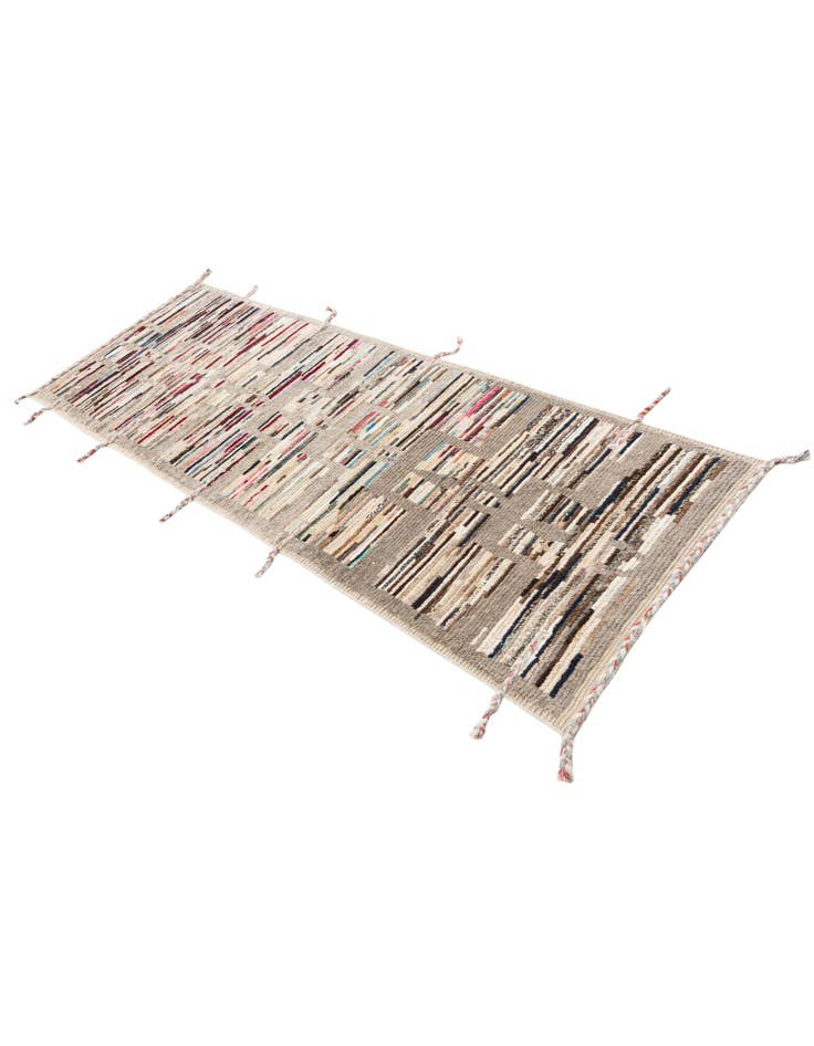 Detail image of  2' 10 x 8' 2  Hand Knotted Moroccan Runner Rug