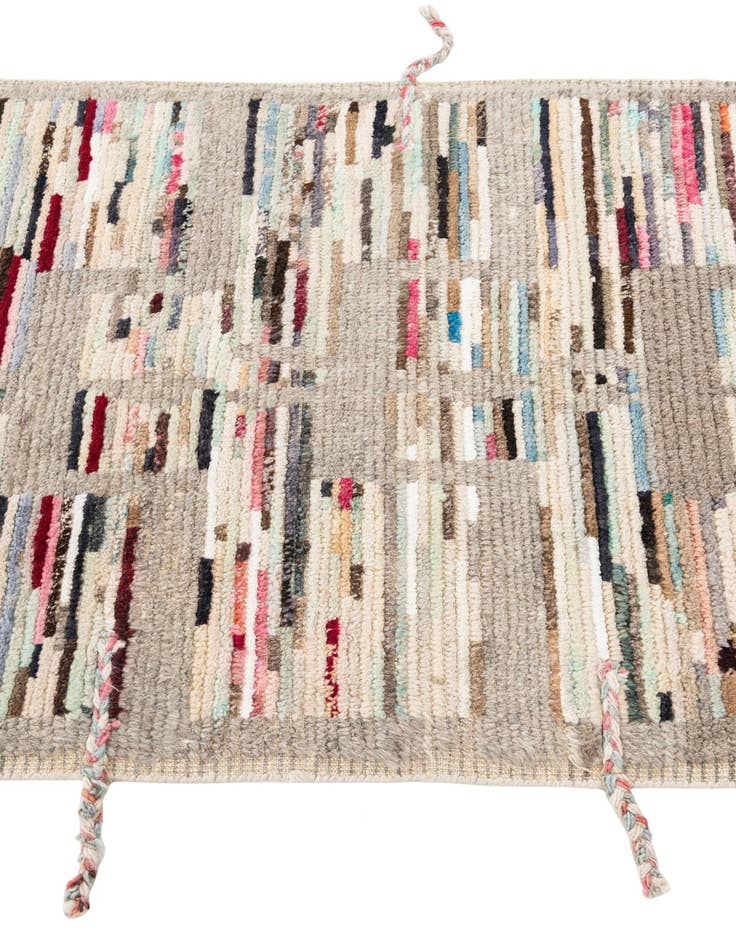 Detail image of  2' 10 x 8' 2  Hand Knotted Moroccan Runner Rug