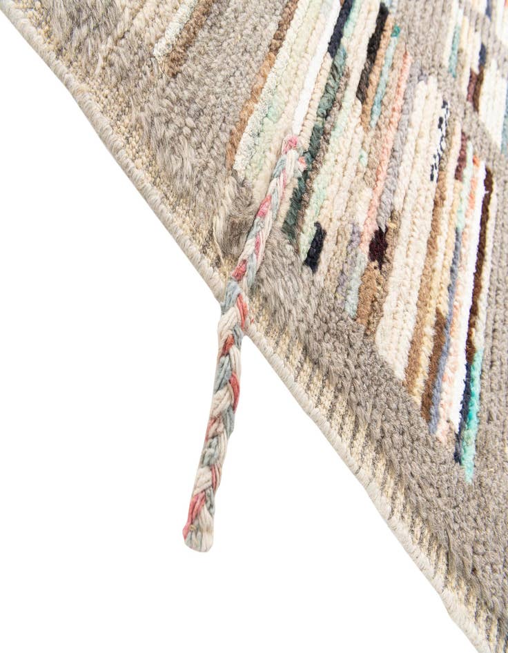 Detail image of  2' 10 x 8' 2  Hand Knotted Moroccan Runner Rug